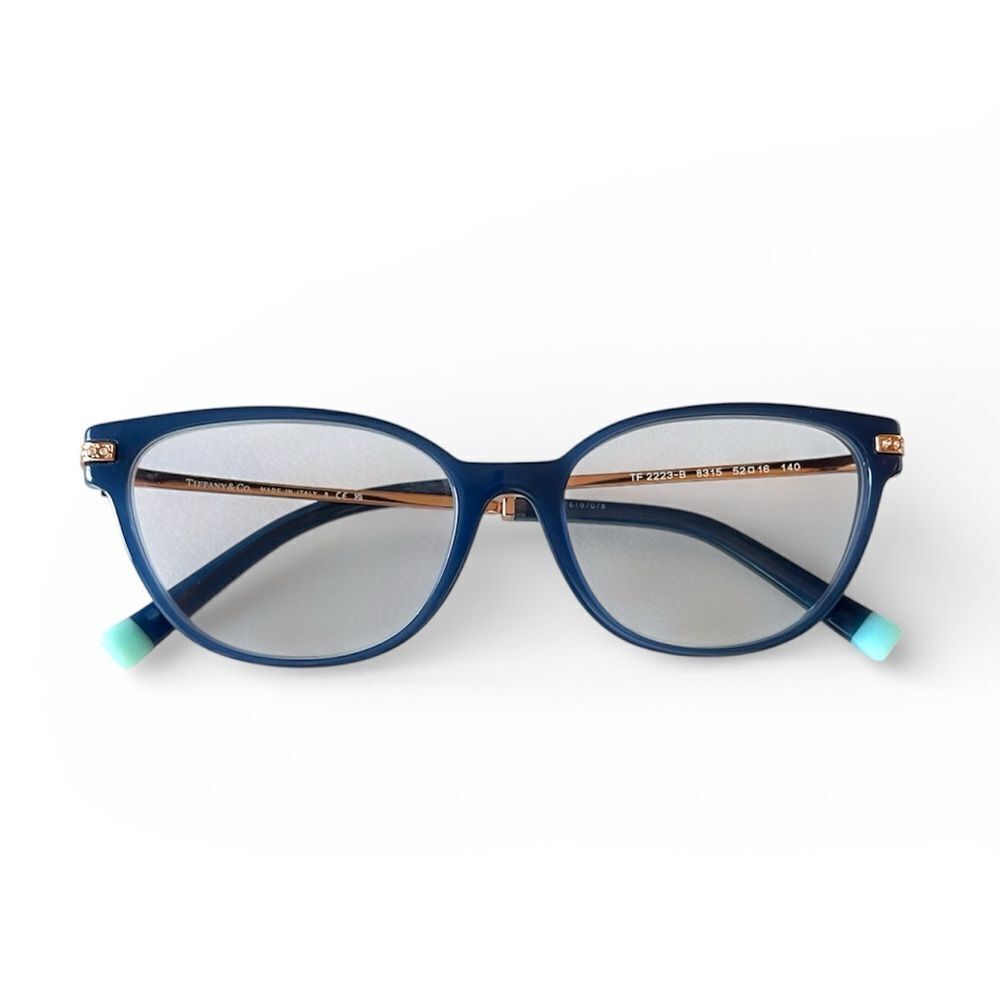 Tiffany & Co. TF2223-B Blue Opal Swarovski Cat Eye Eyeglass Frames